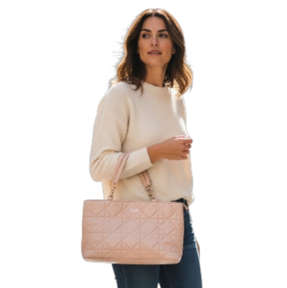 Love Moschino Handbags - Love Moschino Pink Quilted Shoulder Bag